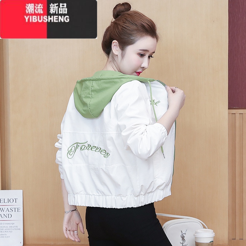 YIBUSHENG羊羔毛小棉衣加绒短外套女装2023新款加厚保暖休闲夹克棒球H XXXL 白色春秋里布款
