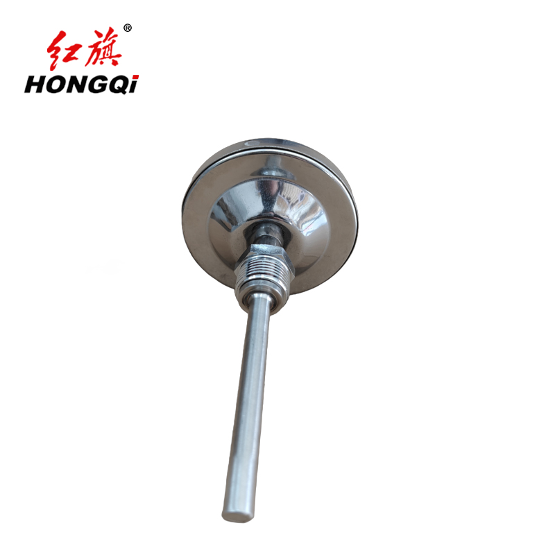 红旗 双金属温度表 WSS401 0-200度 杆长75MM 块高清大图
