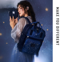 MYD星座系列双肩包女2022年新款背包百搭时尚初中高中大学生星空刺绣书包
