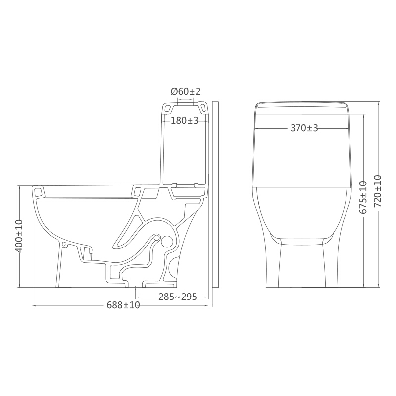 漩冲虹吸式坐便器抽水马桶节水静音家用洁具座便器11218马桶波迷娜BOMINA