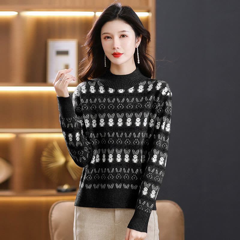 免费试穿 秋冬款短款毛衣女内搭春秋半高领针织打底衫女套头毛衣半高领条纹套头短款内搭针织打底衫上衣服打底衫显瘦洋气打底衫女图片