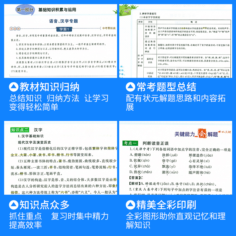 英语❤️全国通用 初中通用 [正版]2024版 状元课堂笔记初中语文数学英语物理化学生物政治历史地理通用版七年级八九年级高清大图