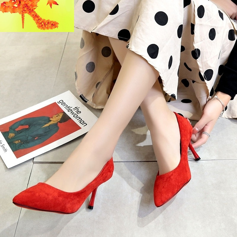 气质高跟鞋上班族舒适商务女鞋ol职场秋款女士休闲欧美性感配裙子简畅