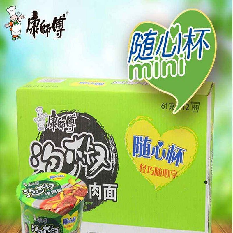康师傅泡椒牛肉面57g/杯