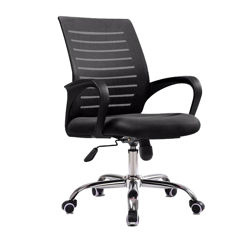 上轩成美办公椅转椅黑框黑网/把高清大图