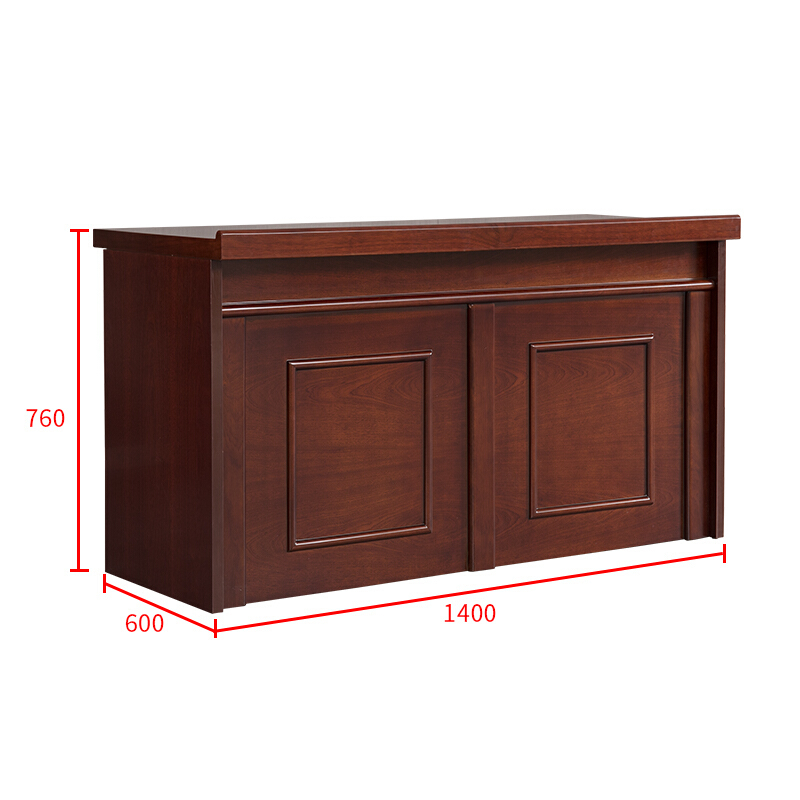 慧采云 办公家具发言台演讲桌培训会议台油漆实木贴皮条形培训桌1.4m高清大图