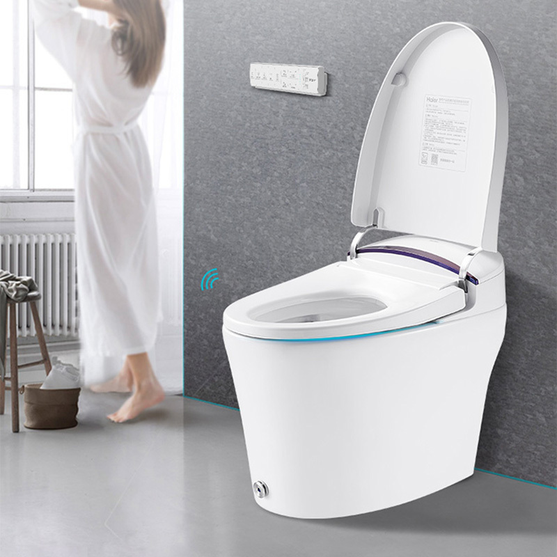 海尔(Haier)即热式智能马桶全自动一体式电动恒温冲水 脚踢翻盖冲刷 停电冲水坐便器洁身器H1-4026U1高清大图