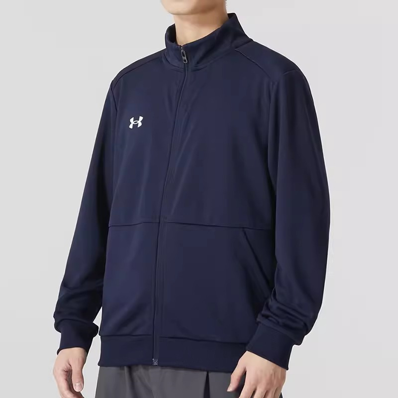 安德玛（Under Armour）男子新款健身跑步简约运动针织立领夹克外套25600404-001 ZP高清大图