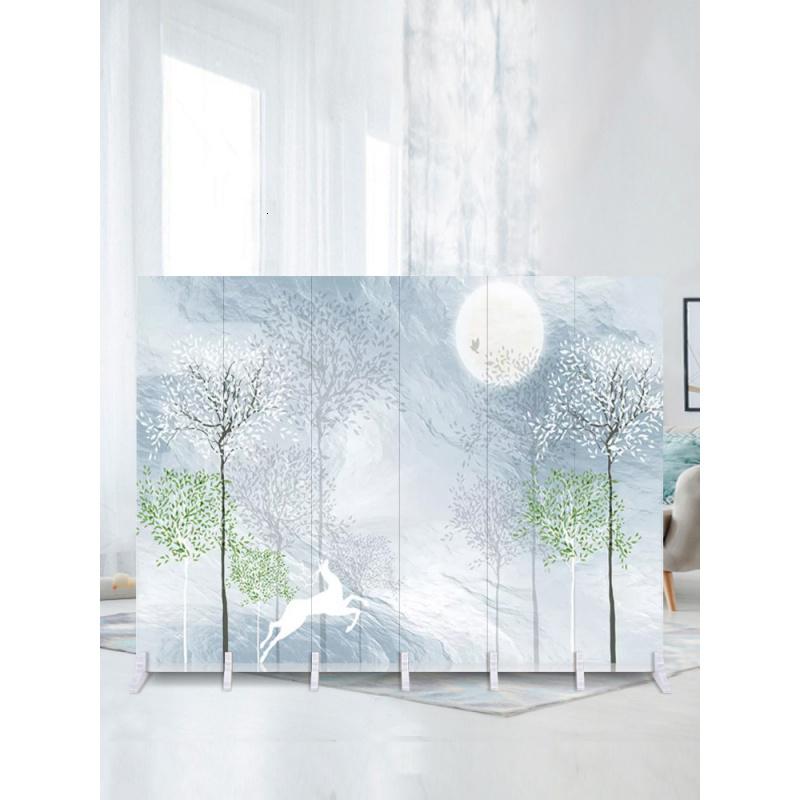 BONJEAN北欧屏风隔断墙客厅装饰移动折叠简约现代卧室实木遮挡小户型折屏高清大图