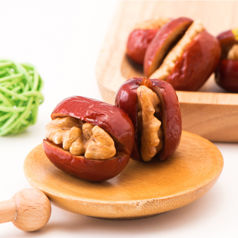 [好想你_红枣夹核桃200g]新疆特产小零食灰枣加核桃仁小包装袋