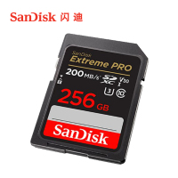 [官方授权]闪迪(SANDISK)SD卡256G 4K高清U3 V30 尼康索尼佳能单反相机存储卡200M/S