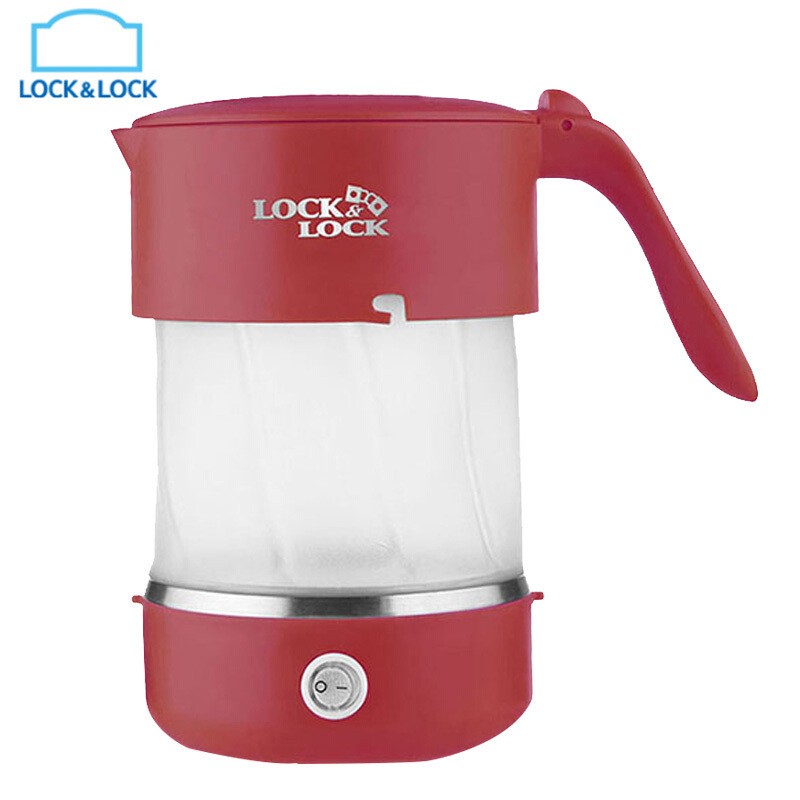 乐扣乐扣(Lock&Lock) 折叠电热水壶 EJK817RED 电热水壶红色470W/680W 单台装
