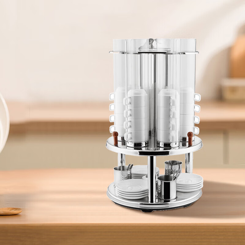 新力士自助餐厅六柱型旋转收纳杯架U09-1000