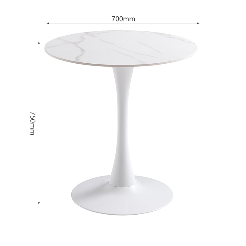 中豫鑫泽ZYXZ-VC4120108 圆桌小户型家用桌简约接待洽谈桌 岩板台面高清大图