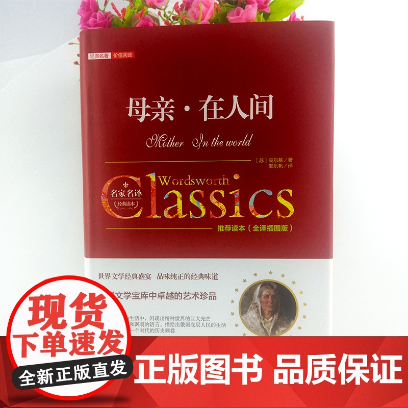 正版 母亲 在人间 全译插图版精经典名著价值阅读高尔基 名家名译读本初高中小学 高尔基 万卷出版公司 正版书籍高清大图