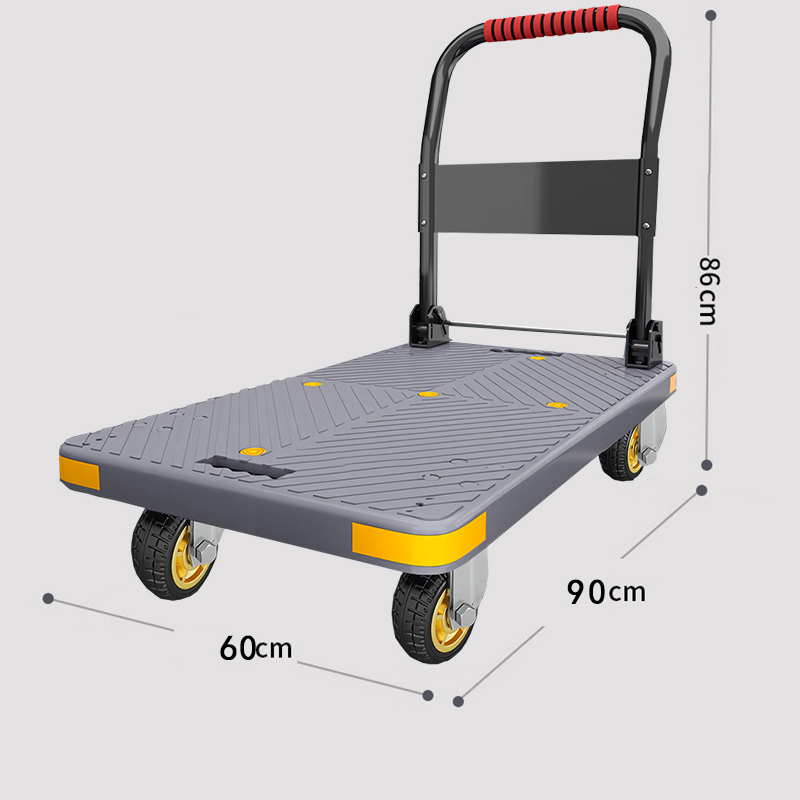 鑫金虎 6寸烽火轮塑料手推车搬运小拖车折叠工具车 颜色留言备注高清大图