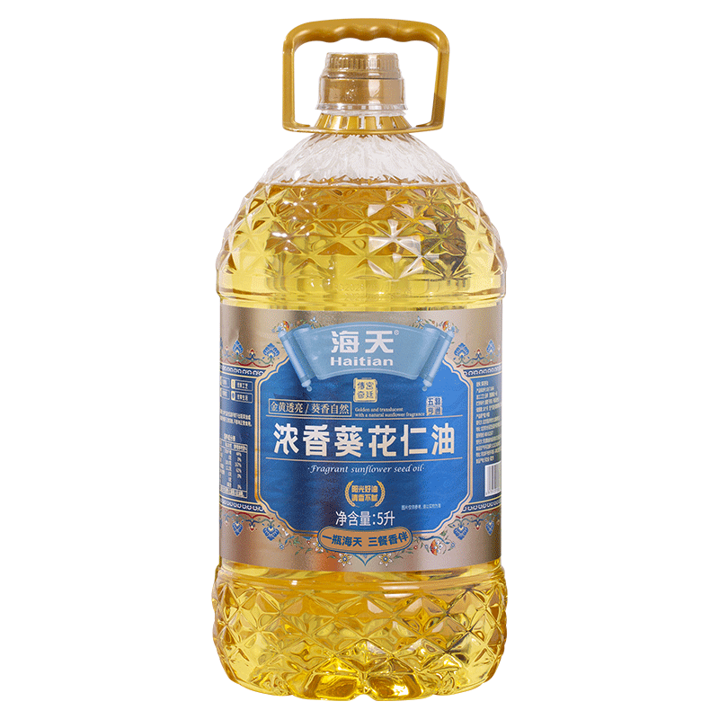 海天食用油家用炒菜大桶装葵花仁油5L高清大图