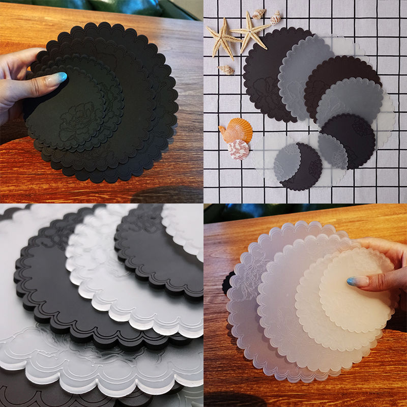 多片装橡胶杯垫餐垫隔热垫防水硅胶茶杯垫子防滑锅垫碗垫盘垫防烫