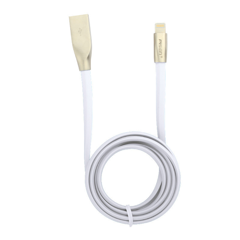 品胜 锌合金苹果Apple Lightning数据充电线1000mm 苹果白