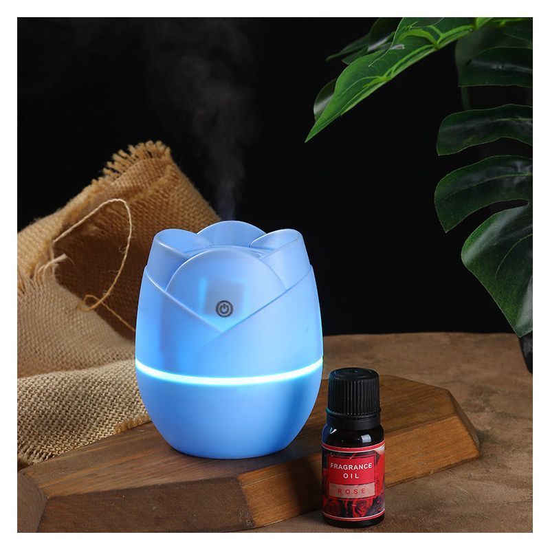 usb香薰加湿器带灯小夜灯简约网红家用大雾量静音|旗舰版[静音定时+七彩氛围灯]清晰绿 配[数据线+1根棉棒]