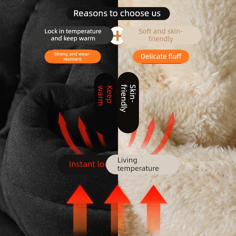 啄木鸟正品中老年人加绒加厚羊羔绒棉衣棉裤套装爸爸保暖防寒棉袄高清大图