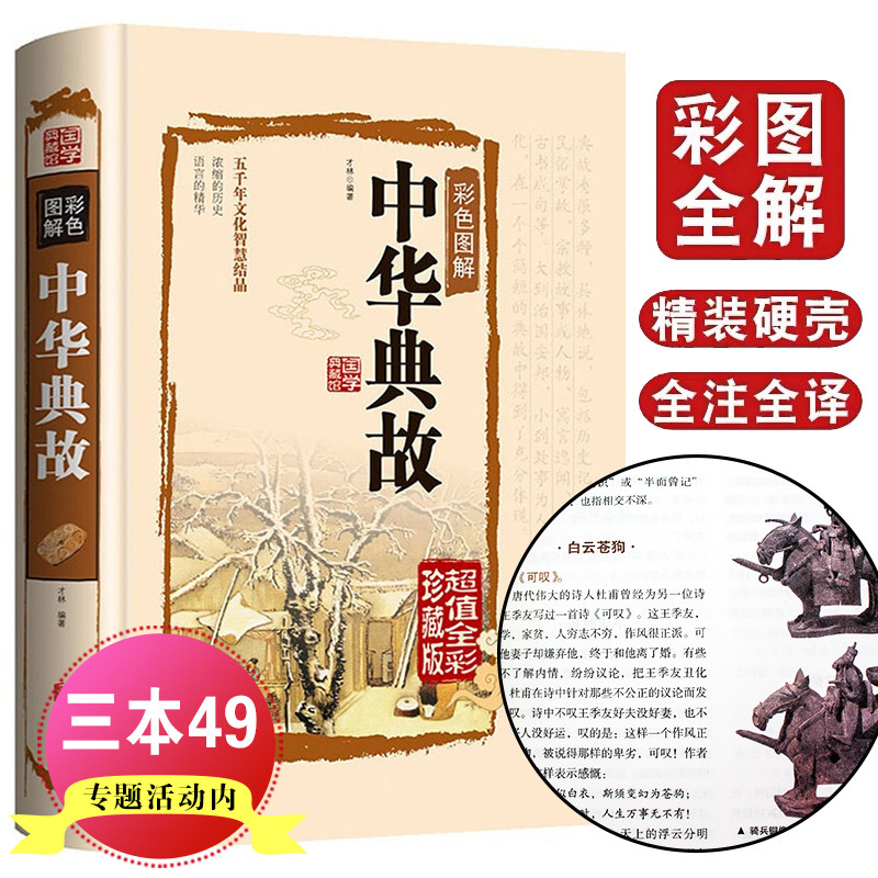 [正版]中华典故 全彩珍藏版 五千年文化智慧结晶 浓缩的历史 语言的精华 国学典藏中国文化概论故事历史学习的读本FE高清大图