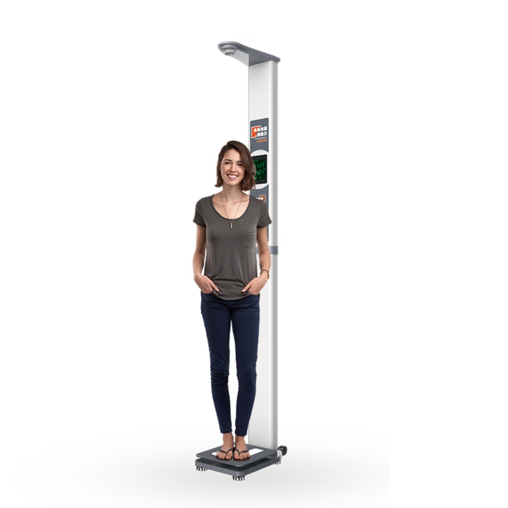 乐佳利康全自动便携身高体重测量仪 乐佳电子HW-701型医用级电子秤一体机 HW-701标准款 身高体重体检秤高清大图