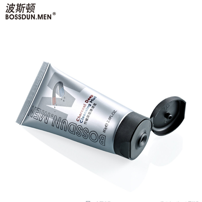 波斯顿BOSSDUN.MEN竹炭深层清洁泥 60g男士去黑头撕拉式鼻贴收缩毛孔吸黑头竹炭泥 深层清洁面部