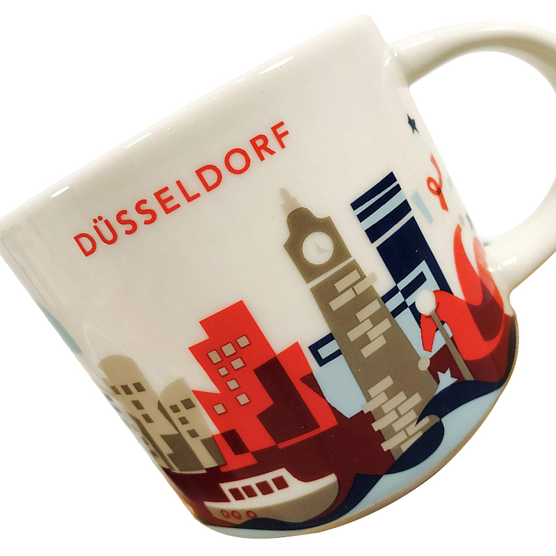 [杜塞尔多夫]星巴克(Starbucks)Düsseldorf杜塞尔多夫城市主题陶瓷马克杯414ml星巴克杯子 德国进口