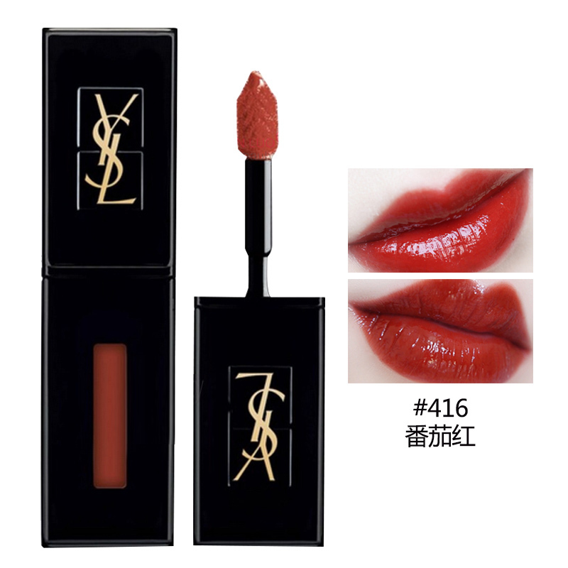圣罗兰 Ysl 唇彩ysl圣罗兰黑管唇釉新品镜光唇釉液体口红唇膏5 5ml 416 价格图片品牌报价 苏宁易购天俪美妆专营店