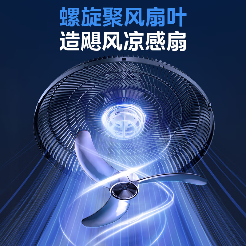 美的(Midea)电风扇落地扇家用轻音工业风扇强力摇头立式大风力纯铜牛角扇 FS45-23C高清大图