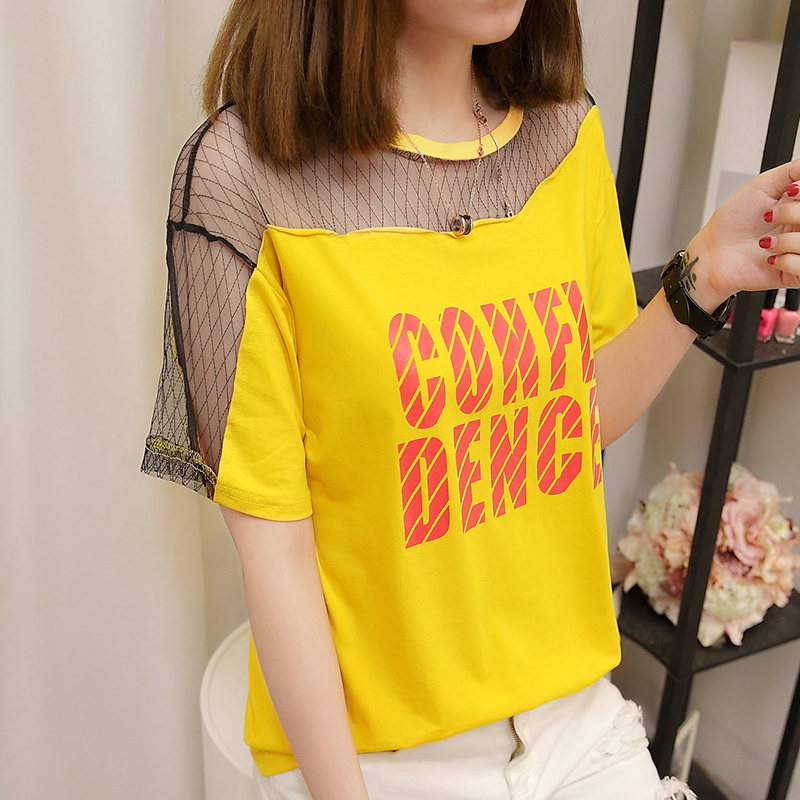 短袖T恤女夏季2018新款韩版女装百搭宽松显瘦半袖打底衫女上衣服