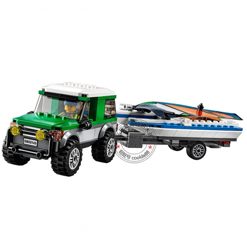 城市组系列四驱车与双体帆船赛车兼容乐高男孩拼装积木玩具60149道路