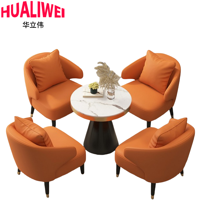 华立伟圆桌一桌四椅套高清大图