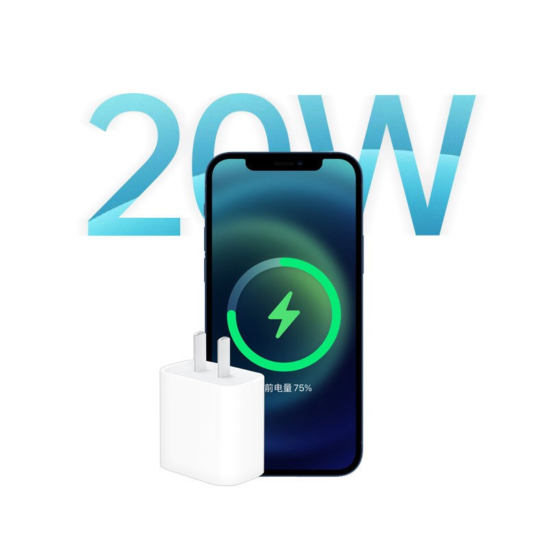 苹果/Apple 原装充电器 20W 适配iPhone14/11/12/13手机快充USB-C电源适配器+充电线1米套装