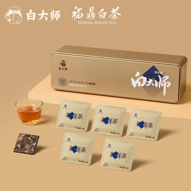 白大师刚柔并济2018年寿眉饼干茶240g(120g*2)高清大图
