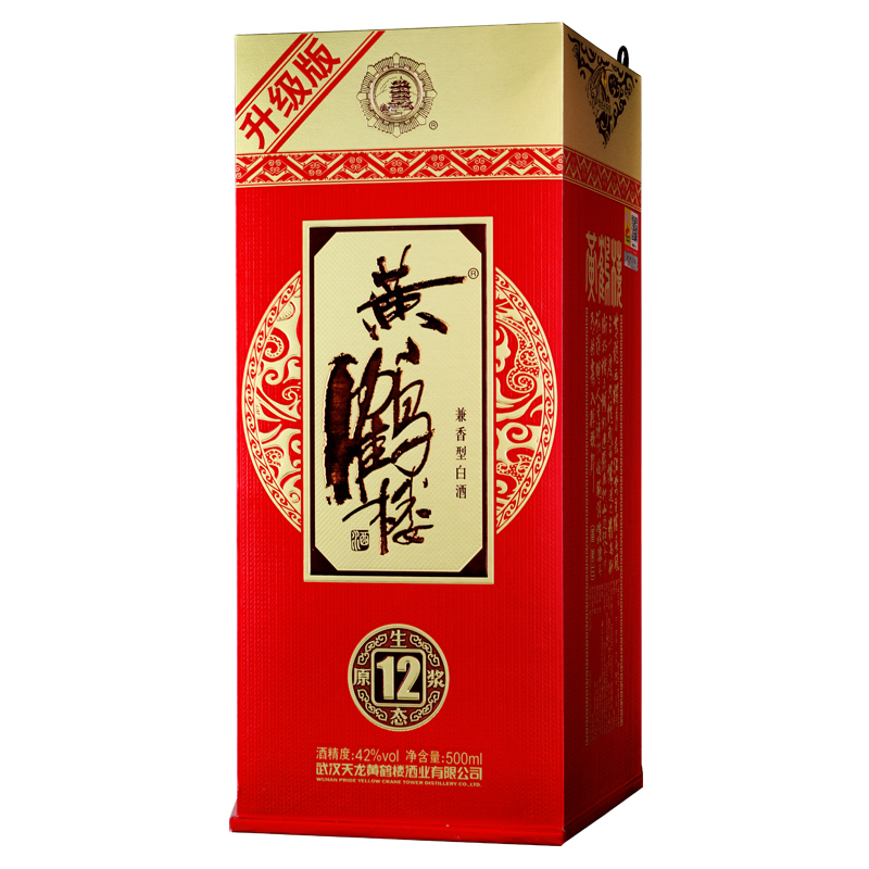 黄鹤楼 生态原浆12 42度 500ml 单瓶 兼香型白酒