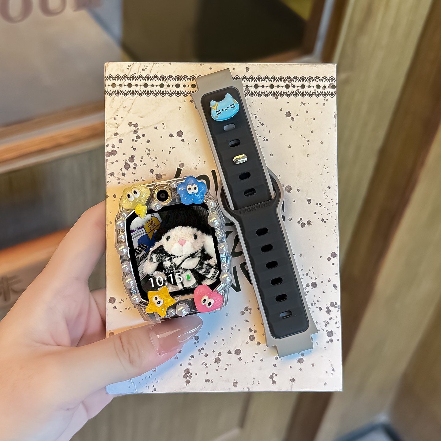 适用小天才电话手表表带Z10/Z9可爱挂脖Z11新款Z8Z7S保护套3139B 卡通 6巅