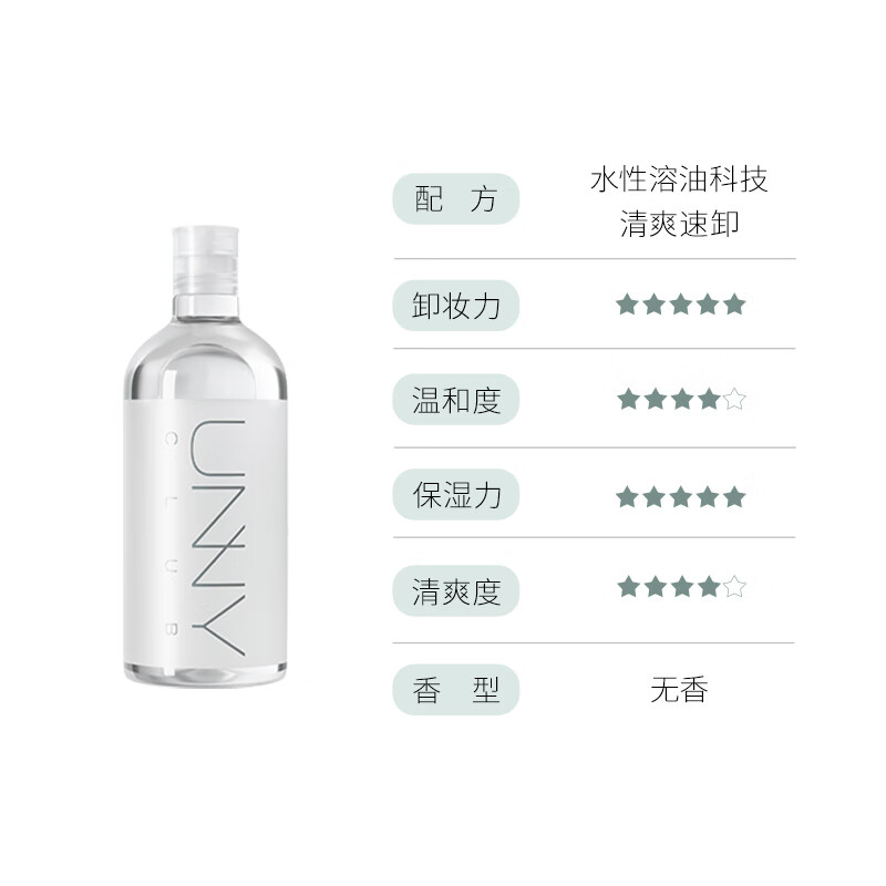 悠宜(unny club) 清肌净肤卸妆水 500ml高清大图