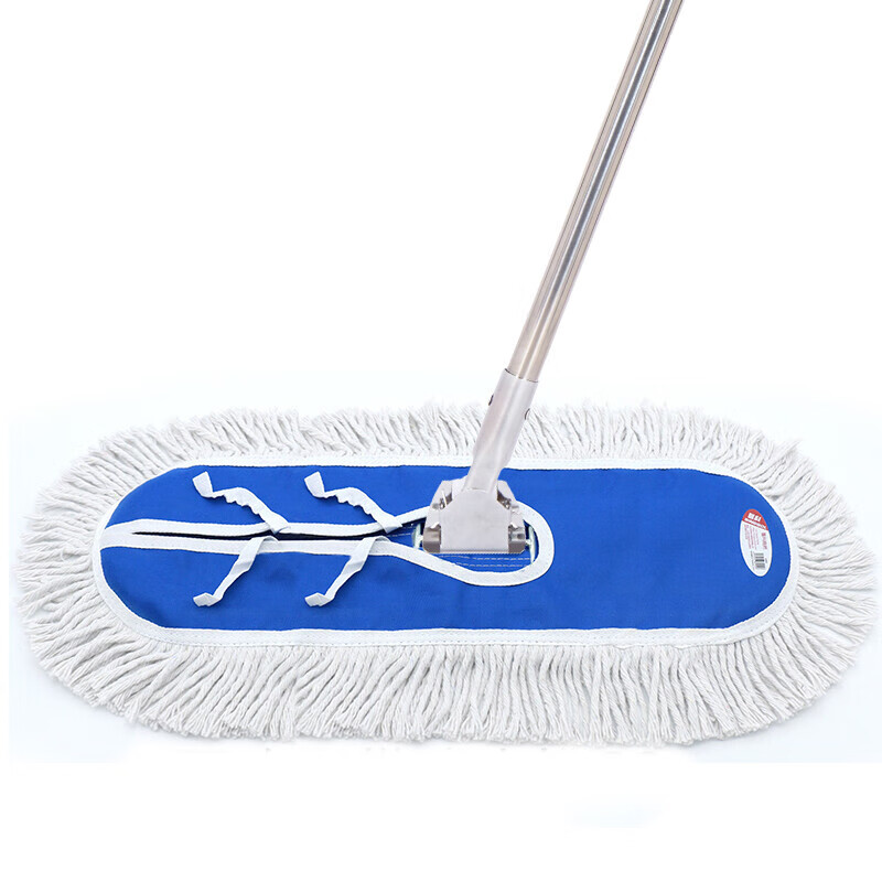 庄太太【替换布头60cm蓝色绑带】平板拖把大号棉线拖布ZTT-N0002