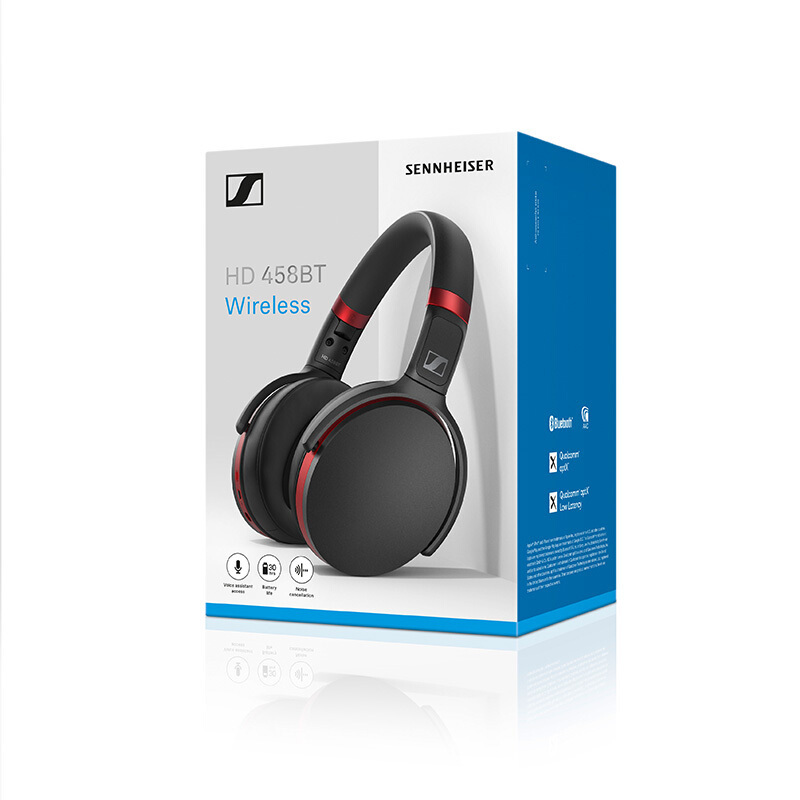 森海塞尔(Sennheiser)HD458BT 蓝牙降噪耳机 头戴式耳机 支持蓝牙5.0技术 黑色