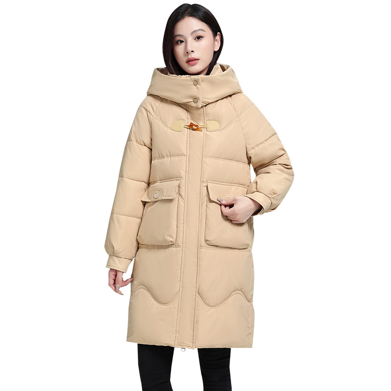羽绒棉服2024年冬季新款韩版加厚中长款时尚百搭保暖棉袄棉衣外套高清大图