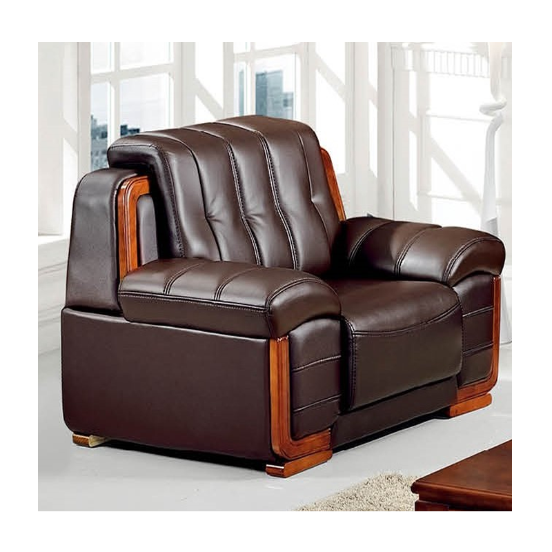 国云堂1720单人位头层牛皮接待沙发会客沙发办公沙发商务沙发mz157