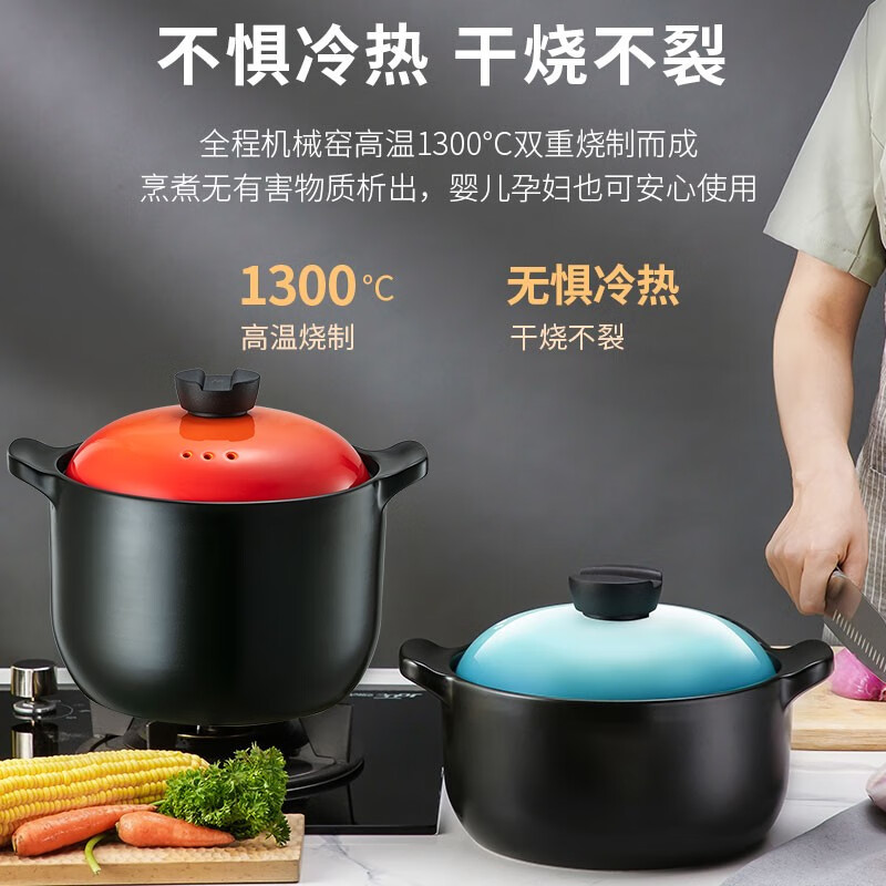 爱仕达(ASD)甄陶Ⅲ系列浅汤煲·焰橙6.0L高清大图