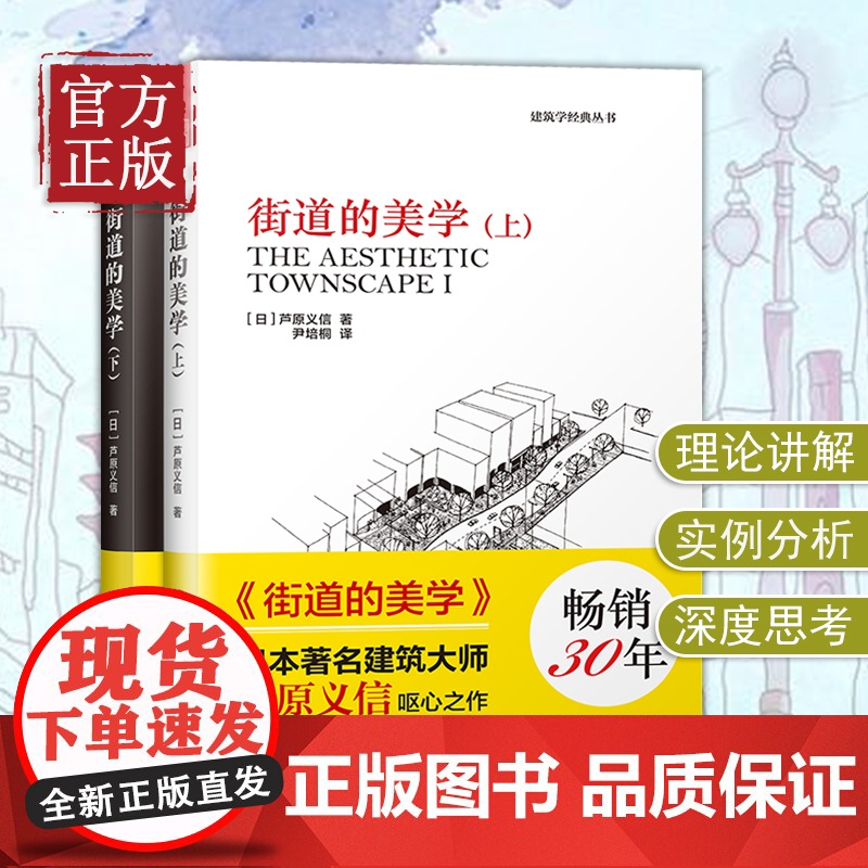 街道的美学 上下全套2册 建筑与规划建筑设计书籍 文化象征精品设计 外部空间街道景观住宅日本建筑学 城市规划公共建筑外观高清大图