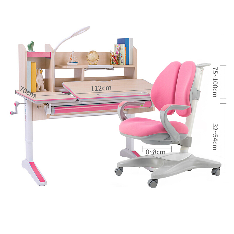 三圣 课桌椅学习书桌椅可升降实木学习桌家用辅导写字桌椅高清大图