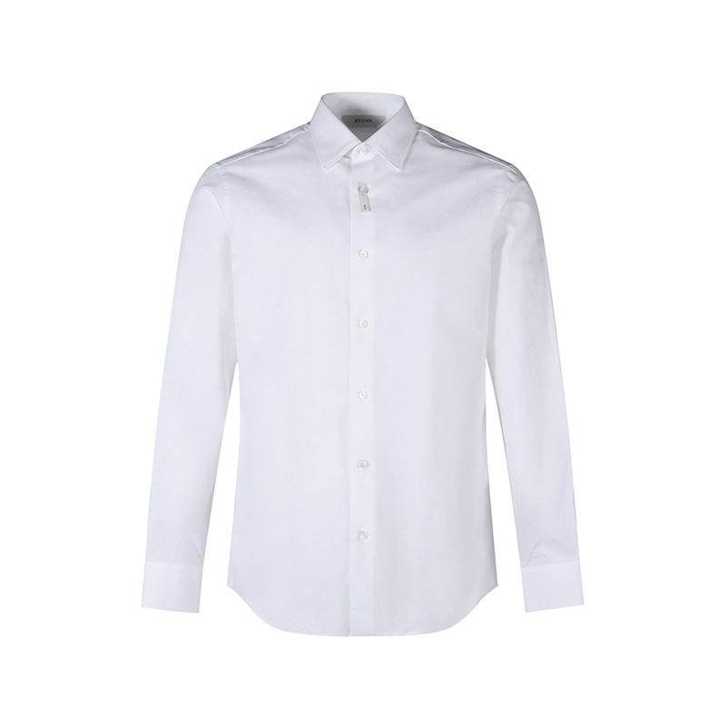 杰尼亚 z zegna 男士棉/亚麻修身版长袖衬衫305190 zcsc1