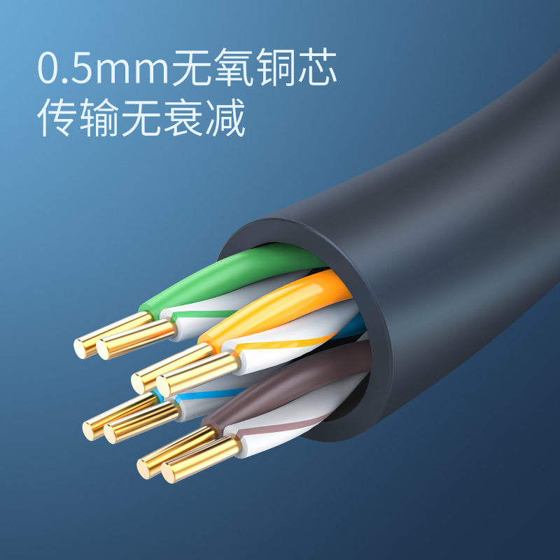 绿联 超五类网线 CAT5e类8芯双绞线 超五类非屏蔽箱线 STP超5类装修网线 305米