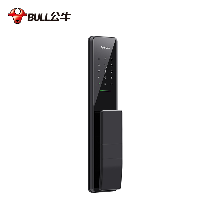 公牛(bull) X70标准锁体智能门锁(陨石黑)公牛智能指纹锁X70家用电子防盗门密码锁防全自动智能门锁标准款