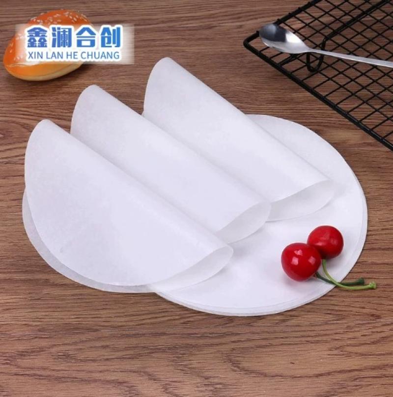 手抓饼隔油纸隔离膜食品级葱油饼油纸冷冻不粘家用商烤箱专用垫纸-圆形26cm100张